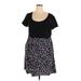 Torrid Casual Dress - A-Line Scoop Neck Short sleeves: Black Color Block Dresses - Women's Size 3X Plus