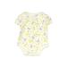 Small Wonders Short Sleeve Onesie: Yellow Floral Bottoms - Size 0-3 Month