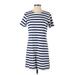 Vineyard Vines Casual Dress - Shift: Blue Stripes Dresses - Women's Size Small