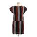 Garnet Hill Casual Dress - Shift: Brown Stripes Dresses - Women's Size X-Small