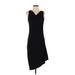 MICHAEL Michael Kors Cocktail Dress - Sheath V Neck Sleeveless: Black Print Dresses - Women's Size 4