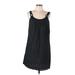 Ann Taylor LOFT Casual Dress - Shift Scoop Neck Sleeveless: Black Print Dresses - Women's Size 10