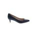 Cole Haan Heels: Pumps Kitten Heel Classic Blue Print Shoes - Women's Size 7 1/2 - Pointed Toe