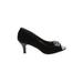 Karen Scott Heels: Pumps Kitten Heel Feminine Black Shoes - Women's Size 7 - Peep Toe