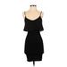 Lulus Casual Dress - Mini V Neck Sleeveless: Black Print Dresses - Women's Size X-Small