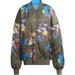 Adidas Jackets & Coats | Adidas X Ivy Park Floral Satin Bomber Jacket | Color: Blue/Green | Size: M