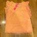 Lilly Pulitzer Tops | Lilly Pullitzer Lilly Palm Tree Eyelet | Color: Orange/Pink | Size: S