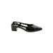 Easy Street Sandals: Pumps Chunky Heel Casual Black Print Shoes - Women's Size 7 - Almond Toe