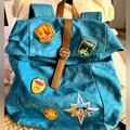Disney Bags | Disney Backpack Bag Passport - Disney World Canvas Rucksack | Color: Blue | Size: Os