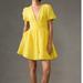 Anthropologie Dresses | - Nwt The Katerina Button-Front Mini Dress | Color: Yellow | Size: L