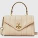 Tory Burch Bags | New Tory Burch Top-Handle Satchel Crossbody Bag Leather Gold Tone Hardware Nwt | Color: Cream/White | Size: Os