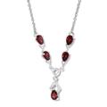 SHOP LC Teardrop Birthstone Necklace for Women 925 Sterling Silver Dainty Jewelry Stainless Steel Chain Gifts for Wife & Mom Size 18" (Stone Size 6x4 MM) Birthday Gifts Christmas Gifts, 20, Gemstone