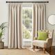 Topfinel Opaque Curtain with Ruffle Tape Curtains for the Children's Room, Blackout Curtain, Bedroom, Living Room, 140 x 245 cm (W x H), Set of 2, Beige