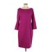 Eliza J Casual Dress - Sheath: Purple Print Dresses - Women's Size 12