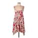 Weston Wear Casual Dress: Red Baroque Print Dresses - Women's Size Large