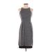 Banana Republic Casual Dress - Midi: Gray Marled Dresses - Women's Size 4