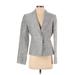 Jones New York Collection Blazer Jacket: Gray Houndstooth Jackets & Outerwear - Women's Size 4