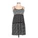 Mystree Casual Dress - A-Line Scoop Neck Sleeveless: Black Dresses - Women's Size Large