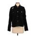 Forever 21 Denim Jacket: Short Black Print Jackets & Outerwear - Women's Size Small