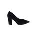 Vince Camuto Heels: Pumps Chunky Heel Cocktail Party Black Solid Shoes - Women's Size 8 - Pointed Toe