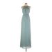 Show Me Your Mumu Casual Dress Halter Sleeveless: Teal Print Dresses - New - Women's Size Large