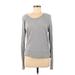 Athleta Sweatshirt: Gray Marled Tops - Women's Size Medium