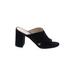 Cole Haan Mule/Clog: Slip-on Chunky Heel Casual Black Print Shoes - Women's Size 8 1/2 - Open Toe