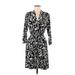 Charming Charlie Casual Dress - Shirtdress: Black Print Dresses - Women's Size Medium