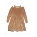 Dress - A-Line: Tan Print Skirts & Dresses - Kids Girl's Size 16