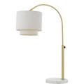 Hanover Louise Adjustable Marble Arched Lamp Marble in White | 31 H x 20 W x 9 D in | Wayfair HLOUISEGLD-1TBL