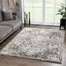 Gray 2'7" x 7'2" Area Rug - Bungalow Rose Oriental Power Loom Round 7'11" Area Rug in Polyester/Polypropylene | Wayfair