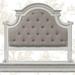 Colchester Panel Headboard Chenille/Upholstered/Wood & in White Laurel Foundry Modern Farmhouse® | 69 H x 67 W x 3 D in | Wayfair