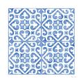 Bungalow Rose Artisan Tile XXX by Nancy Green - Wrapped Canvas Print Canvas in Blue | 12 H x 12 W x 1.25 D in | Wayfair