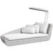 Cane-line Savannah 92.6" Wide Outdoor Wicker Patio Daybed w/ Cushions Wicker/Rattan/Sunbrella® Fabric Included in White | Wayfair