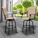 Winston Porter Raimi Outdoor 29.9" Bar Stool in Black | 51.4 H x 23.4 W x 16.9 D in | Wayfair DEEE3B0957794F59824F67E79E41227B