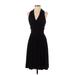 Calvin Klein Casual Dress - Party Halter Sleeveless: Black Print Dresses - Women's Size 4