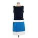 Laundry by Shelli Segal Casual Dress - Sheath: Blue Color Block Dresses - Women's Size 4