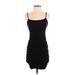 BP. Casual Dress - Mini Scoop Neck Sleeveless: Black Solid Dresses - Women's Size Small