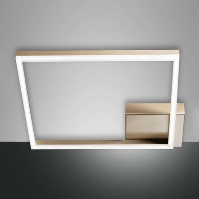 Fabas Luce LED-Deckenleuchte Bard, 42x42cm, Mattgold-Finish Image