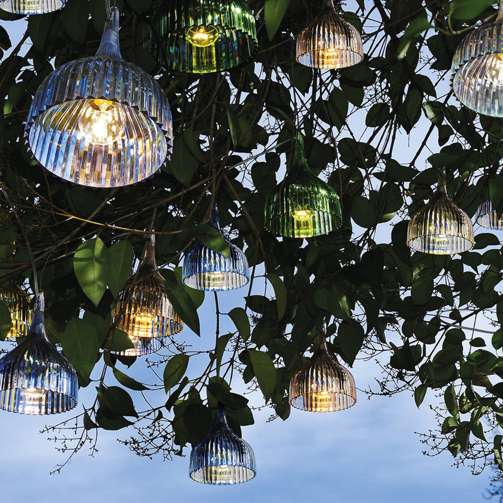 Kartell Design Hängelampe É, klar / transparent, für Wohn- / Esszimmer, Kunststoff, Design, Pendelleuchte