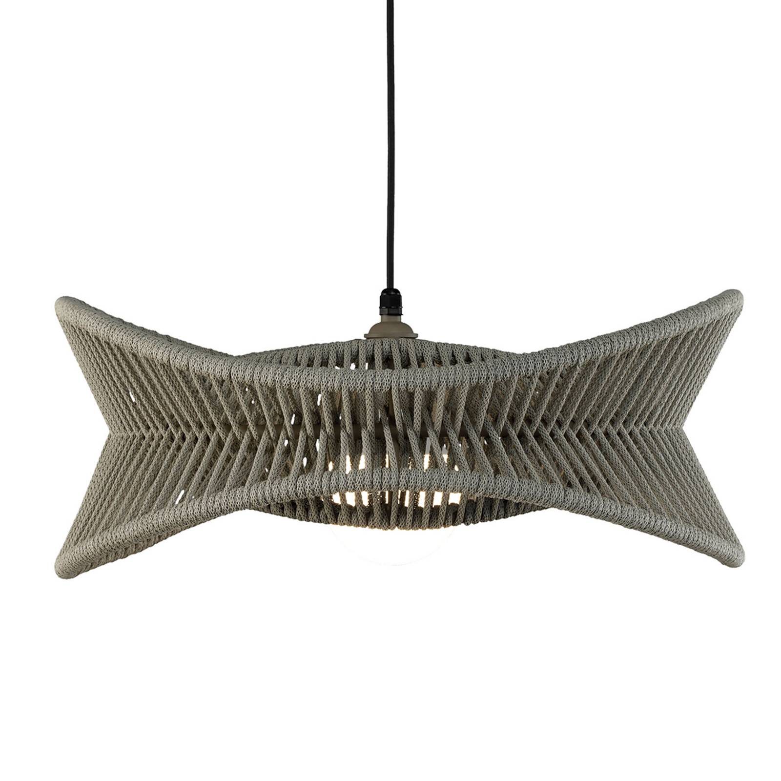 Mantra Iluminación Außen-Hängeleuchte Polinesia Ø 60 cm Polinesia, dimmbar, creme / amber, Aluminium, Modern