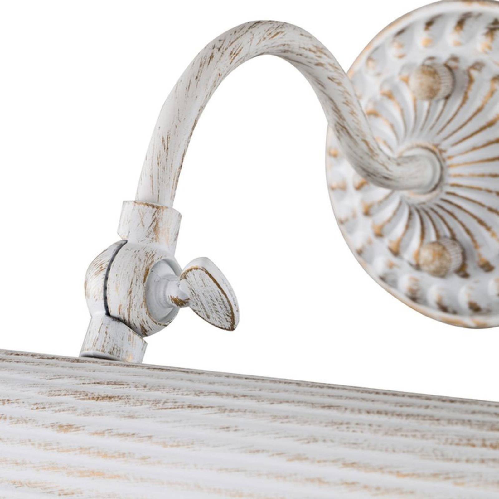 Maytoni Bilderleuchte Renoir in Weiß, 2 x E14 25 W Renoir, dimmbar, weiß / opal, für Wohn- / Esszimmer, Metall, Antik, Wandleuchte, Wandlampe Innen