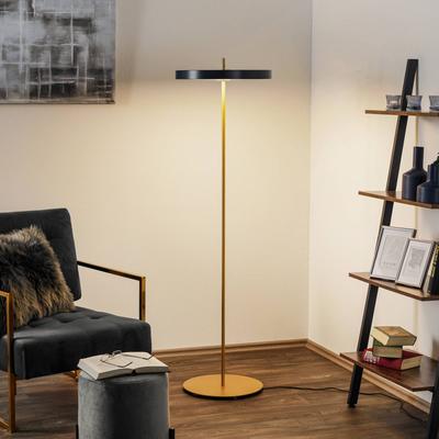 UMAGE Design Stehlampe Asteria Floor, dimmbar, schwarz, für Wohn- / Esszimmer, Metall, Design, Stehlampe