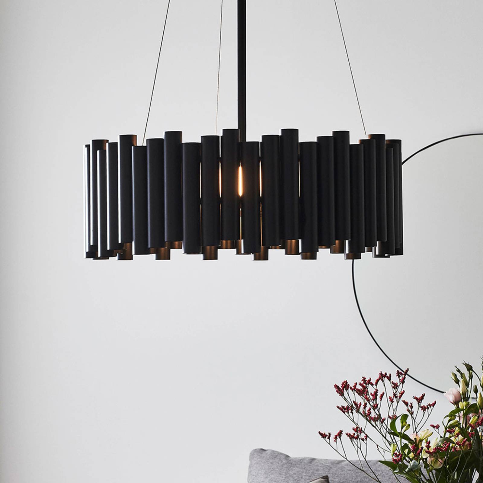 Markslöjd Hängelampe Level, dimmbar, schwarz, für Wohn- / Esszimmer, Metall, Modern, Pendelleuchte