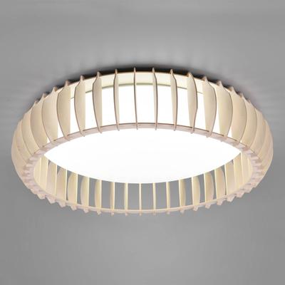 Reality Leuchten LED Deckenlampe Monte, dimmbar, Holz hell, für Wohn- / Esszimmer, Holz, Modern, LED Deckenleuchte Image
