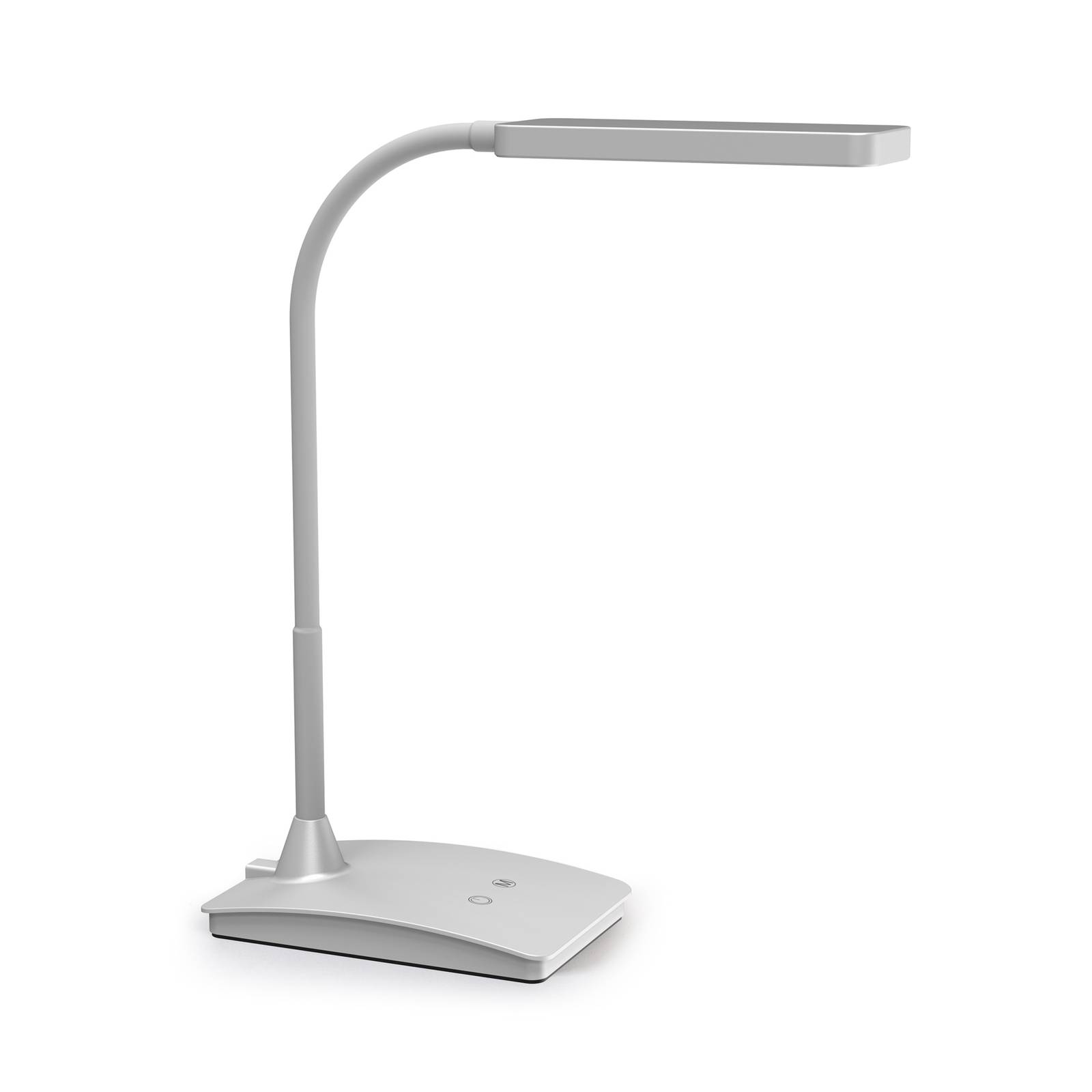 Maul LED Schreibtischlampe MAULpearly, dimmbar, alu / grau / zink, für Arbeitszimmer / Büro, Kunststoff, Modern, LED Tischlampe