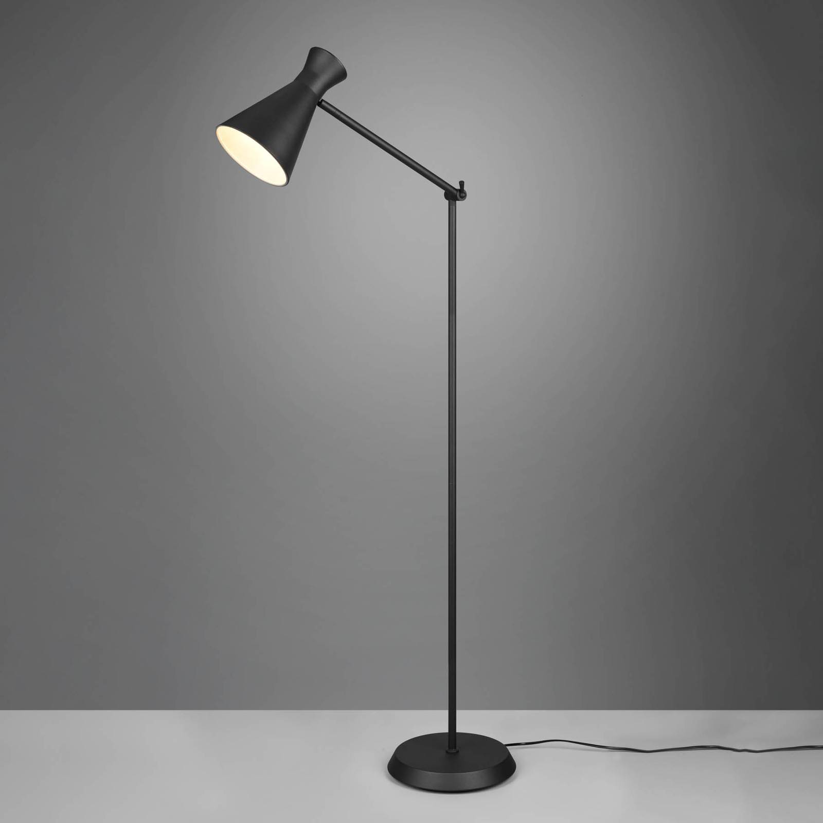 Reality Leuchten Stehlampe Enzo, schwarz, für Wohn- / Esszimmer, Metall, Stehlampe