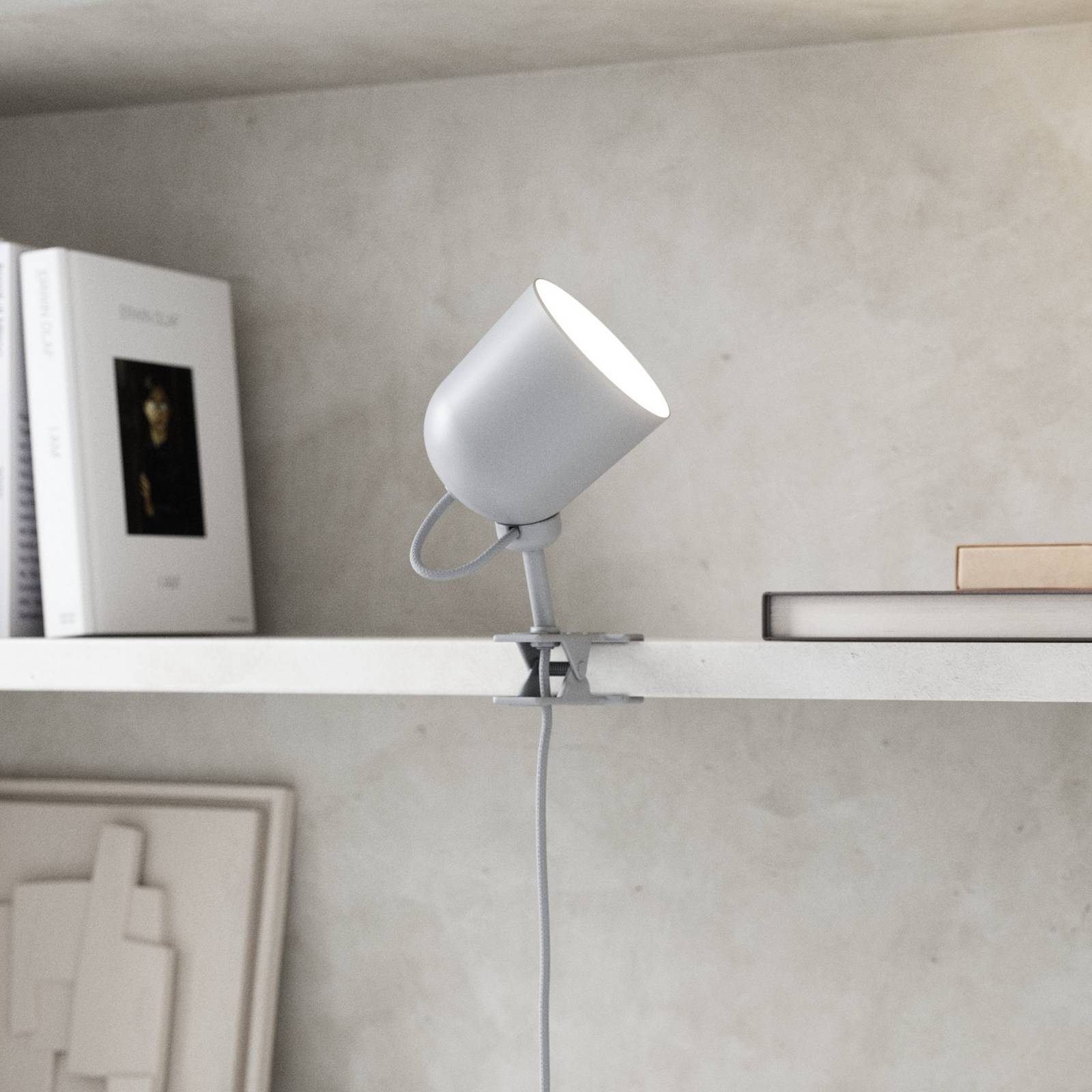 DFTP by Nordlux Klemmleuchte Angle, grau Angle, alu / grau / zink, für Wohn- / Esszimmer, Metall, Klemmleuchte