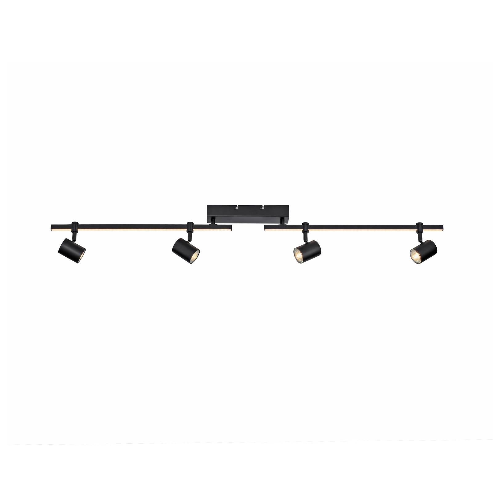 Paul Neuhaus LED-Deckenstrahler Barik, 120 cm, verstellbar Barik, schwarz, für Wohn- / Esszimmer, Metall, LED Deckenlampe