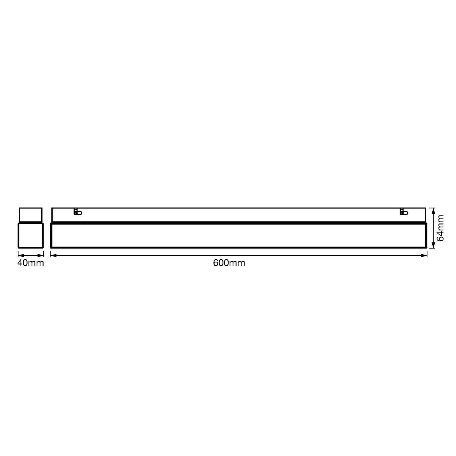 LEDVANCE Wandlampe Mirror Light Square, weiß / opal, für Badezimmer, Kunststoff, Modern, Wandleuchte, Wandlampe Bad